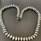 Navajo Pearl Rondelle Necklace | Sterling Silver Beads | Handmade | 17" | 2156