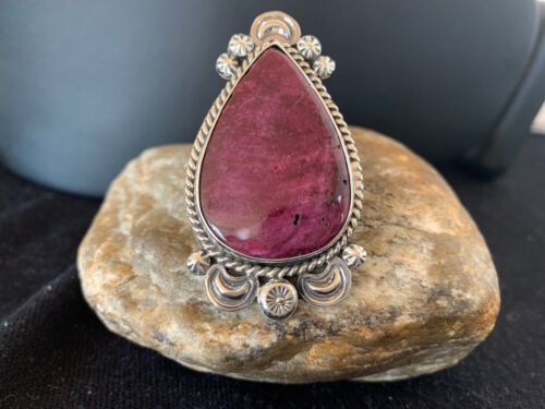 Southwestern Women's Sterling Silver Purple Spiny Oyster Ring | Sz 7 | 00429