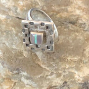 Navajo Blue Turquoise Sugilite Inlay Ring | Sz 5.5 | Sterling Silver | Authentic Native American Handmade | 11285