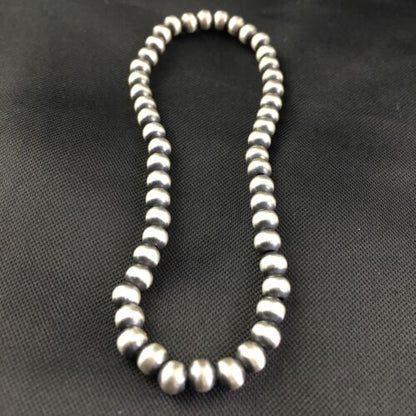 Navajo Pearls 4mm Beads | 8" Stretch Sterling Silver Bracelet | Authentic Native American