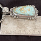 Navajo Royston Turquoise Pendant Necklace | Sterling Silver | Authentic Native American Handmade | 1365