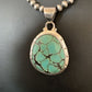 Navajo Blue Spiderweb Turquoise Pendant | Sterling Silver | Authentic Native American Handmade | 10673