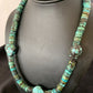 Chunky Men's Navajo Spiderweb Turquoise Heishi Sterling Necklace | 21" | 124506