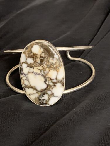 Native American Women's Wild Horse Turquoise Cuff Bracelet | Sterling Silver | 10499