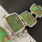 Navajo Green Mojave Turquoise Link Bracelet | Sterling Silver | 8" | Authentic Native American Handmade | 11646
