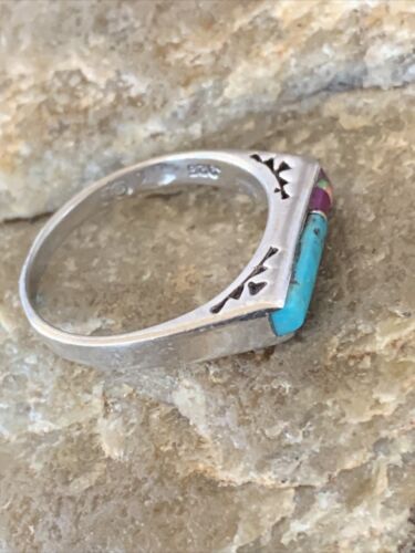 Navajo Blue Turquoise Purple Sugilite Opal Inlay Ring | Sz 6 | Authentic Native American Handmade | 11149