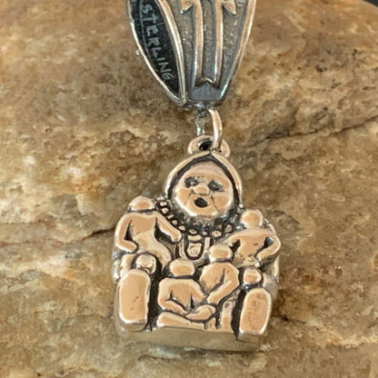 Native American Navajo Storyteller Pendant | Sterling Silver | Authentic Handmade | 2033 - Masha USA