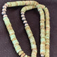 Navajo Green Turquoise Heishi Necklace Stabilized  | 8mm | 20" Sterling Silver | Southwestern Native American | 00969
