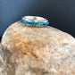 Southwestern Navajo Blue Opal Inlay Ring | Sterling Silver | Sz 9.5 | Authentic Native American Handmade | 10612