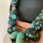 Authentic Native American Navajo Pearls Graduated Necklace | Sterling Silver & Turquoise | 20" | 1923