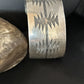 Native American Sterling Silver Navajo Stamped Cuff Bracelet | Handmade | 14589