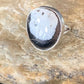 Native American Men's Navajo White Buffalo Turquoise Ring | Sterling Silver | Sz 8 | 1824
