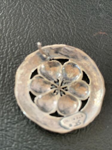 Old Pawn Southwestern Sterling Silver Stud Earrings | Diamond Cut | 1" | 12992