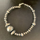 Southwestern Navajo Pearls Bead Bracelet | Sterling Silver | 8" | Authentic Native American Handmade | 14187