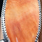 Navajo Orange Spiny Oyster Ring | Sterling Silver | Sz 9 | Authentic Native American Handmade | 10071