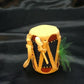 Handmade Miniature Leather Drum Car Charm | 2" Mirror Dangler | 8925