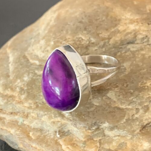 Native American Women's Navajo Purple Sugilite Ring | Sterling Silver | Sz 9 | 10862