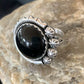 Native American Men's Navajo Black Onyx Ring | Sterling Silver | Sz 9 | Authentic Handmade | 1080