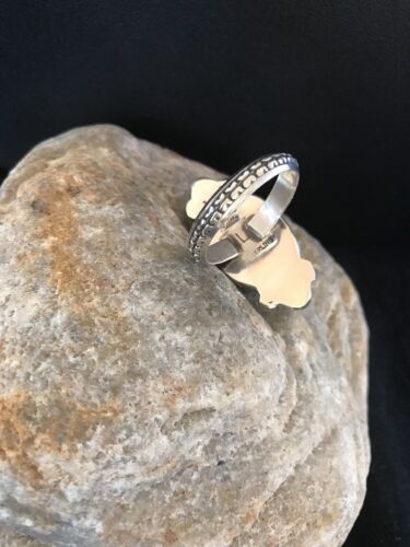 Dry Creek Turquoise Ring | Sterling Silver | Native American Handmade | Sz 11.5 | 3449