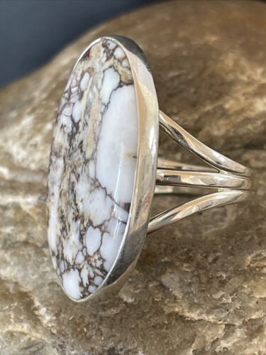 Navajo Wild Horse Turquoise Ring | Sterling Silver | Sz 9 | Authentic Native American Handmade | 10289