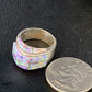 Navajo Pink Opal Inlay Band Ring | Sz 6.5 | Authentic Native American Handmade | 14161