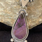 Navajo Purple Sugilite Pendant with Pearls | Sterling Silver Necklace | Authentic Native American Handmade | 4928
