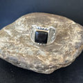 Native American Men's Navajo Black Onyx Ring | Sterling Silver | Sz 12.5 | 14445