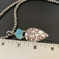 Navajo Pearl Wild Horse Kingman Turquoise Necklace Pendant | Authentic Native American Sterling Silver | Multi-Stone | 11811