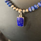Native American Navajo Blue Lapis Pendant Necklace | Sterling Silver | Authentic Handmade | 11672