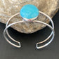 Minimalist Women's Blue Kingman Turquoise Cuff Bracelet | Sterling Silver | 12870