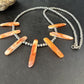 Native American Navajo Spiny Oyster Stick Bead Necklace | Sterling Silver | 20" | 14330