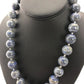 Authentic Native American Handmade | Navajo Sterling Silver Denim Lapis Bead Necklace | 20" | 16mm