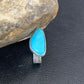 Navajo Blue Turquoise Ring | Sterling Silver | Sz 5 | Authentic Native American Handmade | 10363