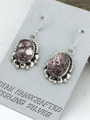 Southwestern Navajo Wild Horse Turquoise Earrings | Sterling Silver | 1" | 1323