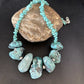Navajo Chunky Blue Turquoise Nugget Necklace | Sterling Silver | Authentic Native American Handmade | 20" | 14418