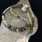 Women's Graduated Tigers Eye & Picture Jasper Necklace | Sterling Silver | Authentic Native American | 21"