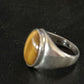 Native American Coffee Tiger's Eye Ring | Sterling Silver | Sz 9 | 14269