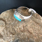 Navajo Sterling Silver Turquoise Inlay Ring | Sz 9.5 | Native American Southwestern | 3434