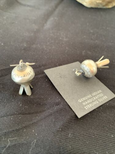 Native American Navajo Pearls Naja Earrings | Sterling Silver | 1" | 1043 - Masha USA