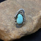 Navajo Turquoise Ring by Yazzie Platero | Sterling Silver | Sz 7.25 | Authentic Native American Handmade | 2510