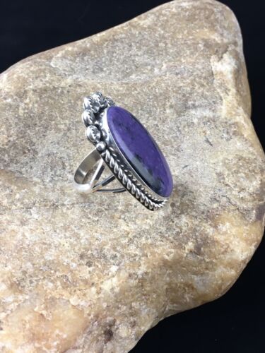 Native American Navajo Purple Charoite Ring | Sterling Silver | Sz 9.75 | 10103