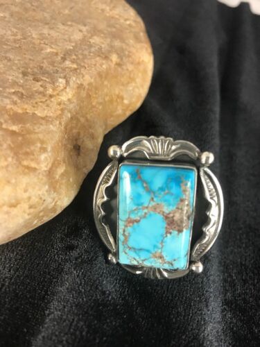 Turquoise Ring | Sterling Silver | Handmade | Sz 8.5 | 13930