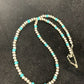 Navajo Pearls 4mm Turquoise Bead Necklace | Sterling Silver | 14" Single Strand | Native American Artisan