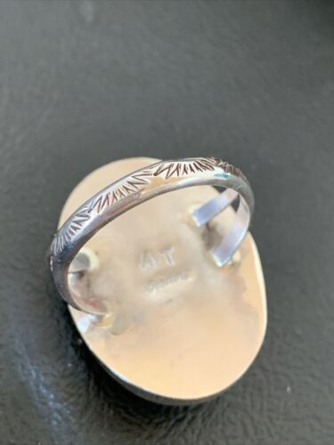 Southwestern Men's Classic Navajo Blue Lapis Ring | Sterling Silver | Sz 10 | 1834