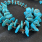 Navajo Pearl Sterling Silver Shell & Turquoise Nugget Necklace | Authentic Native American | 30" | 822