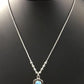 Children's Girls Heishi Beads Sterling Necklace | 15" | Opal Pendant | Navajo Jewelry | 10117