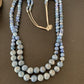 Native American Denim Lapis Bead Necklace | Sterling Silver | 21" | 1260