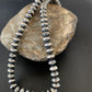 Navajo Pearl Rondelle Necklace | Sterling Silver Beads | Handmade | 17" | 2156