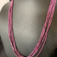Navajo Purple Sugilite 5-Strand Necklace | Sterling Silver Rice Heishi | 20" | Authentic Native American Handmade | 12929