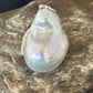 Women's White Baroque Pearl Adjustable Ring | Sterling Silver | Sz 7.5 | 14263